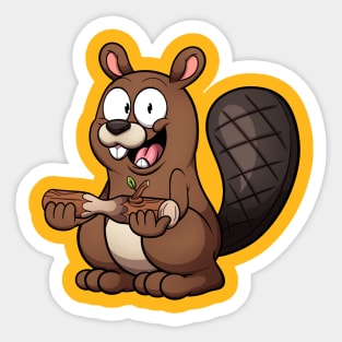 Cute Beaver Sticker